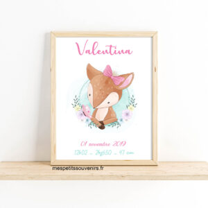 Affiche naissance Biche