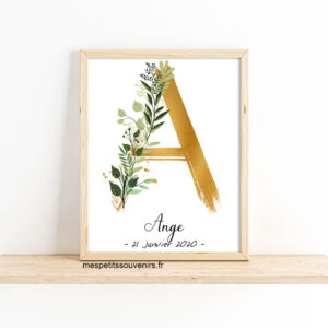 Affiche Lettre or