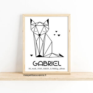 Affiche A4 Renard en origami