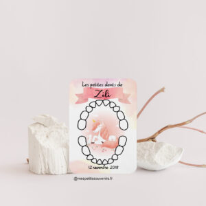 Carte dents de lait Licorne et Lapins