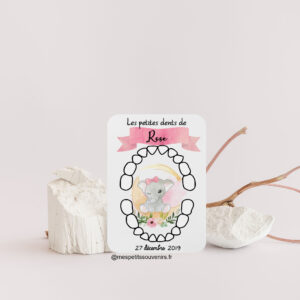 Carte dents de lait Eléphant