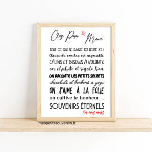 Affiche A4 Chez Papi & Mamie
