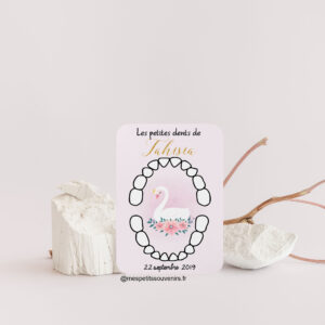 Carte dents de lait Cygne