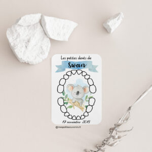 Carte dents de lait Koala