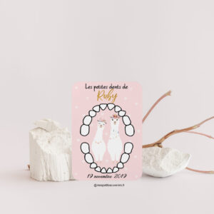 Carte dents de lait Lama