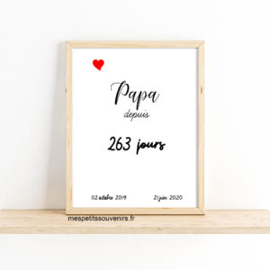 Affiche Papa depuis ... jours