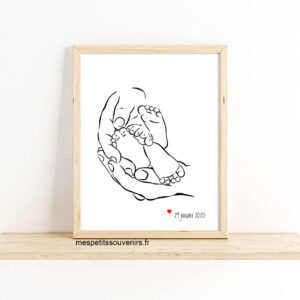 Affiche A4 Minimaliste personnalisée Jumeaux