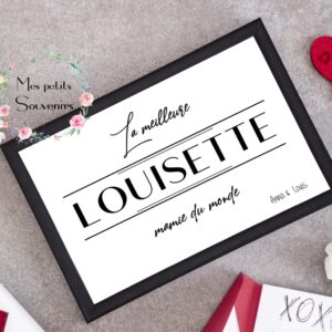 Affiche personnalisée La Meilleure Mamie