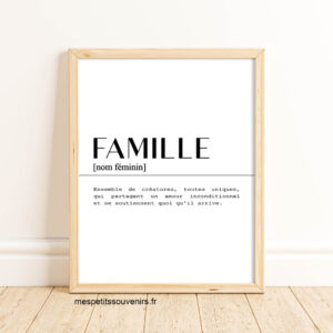 Affiche A3 Famille Définition