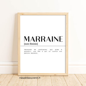 Affiche A3 Marraine Définition