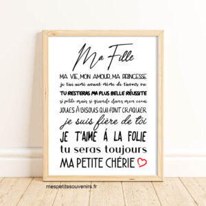 Affiche A3 Ma Fille