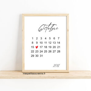 Affiche personnalisée calendrier