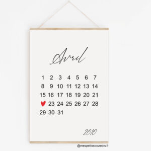Affiche A3 personnalisée calendrier