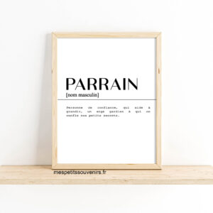 Affiche A4 Parrain Définition