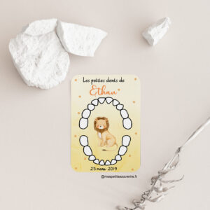 Carte dents de lait PERSONNALISÉE Lion