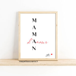 Affiche Minimaliste Maman d'amour