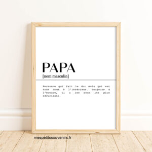 Affiche A3 Papa Définition