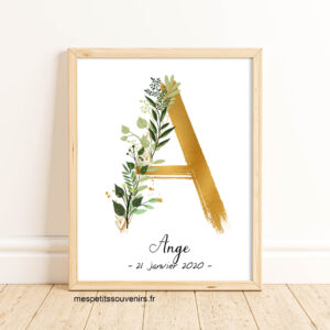 Affiche A3 Personnalisée Lettre or