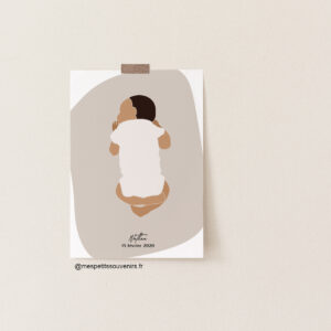 Affiche A4 Art abstrait bébé