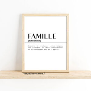 Affiche A4 Famille Définition