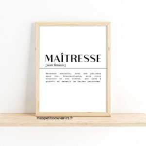 Affiche Maîtresse Définition