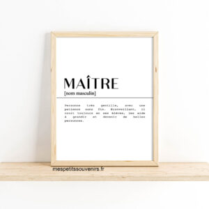 Affiche Maître Définition
