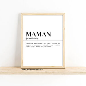 Affiche A4 Maman Définition