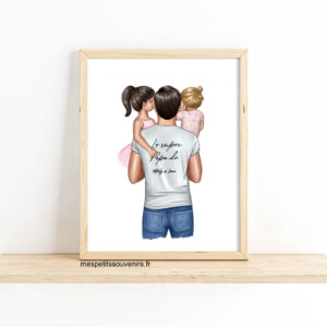 Affiche A4 Papa et ses princesses