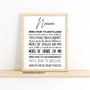 Affiche Merci Nounou