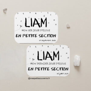 Cartes Mon premier et dernier jour d'école (Lot de 2 cartes)
