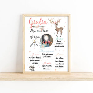 Affiche Anniversaire paillettes Boho