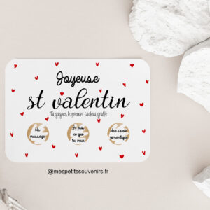 Carte à gratter personnalisée pour la saint valentin