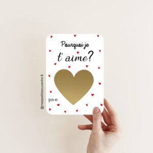 Carte à gratter Pourquoi je t'aime