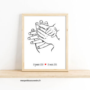 Affiche A4 Minimaliste 4 mains