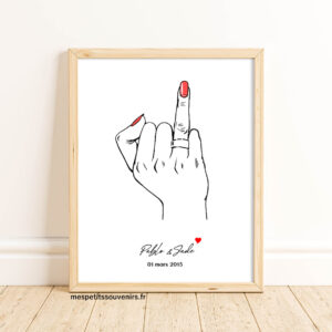 Affiche A3 minimaliste mariée
