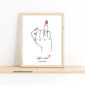 Affiche A4 minimaliste mariée