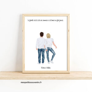 Affiche A4 Ma jolie famille Couple