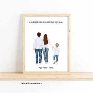 Affiche A4 Ma jolie famille Papa Maman Enfant