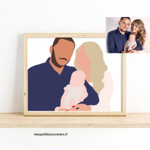 Portrait de Famille Art Abstrait NUMERIQUE