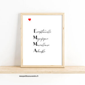 Affiche A4 Minimaliste personnalisée Prénom