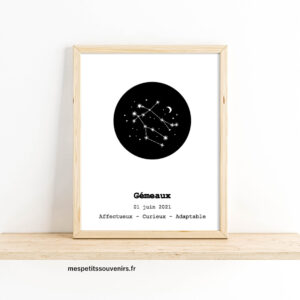 Affiche A4  signe astrologique