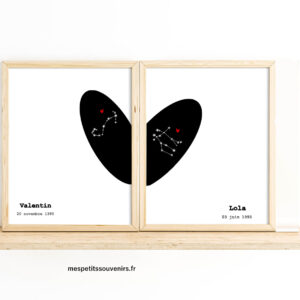 Affiches A4 Duo signe astrologique