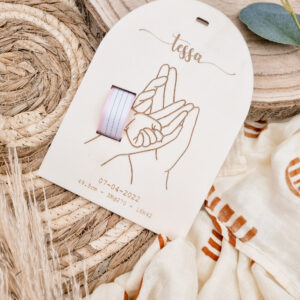 Plaque support bracelet de naissance