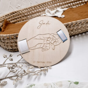 Plaque support bracelet de naissance