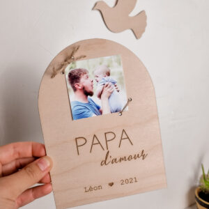 Plaque en bois personnalisée PAPA d'amour
